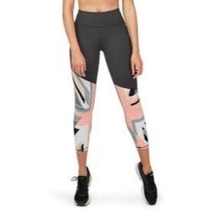 Sweaty Betty The Power 7/8 Legging Gray Union Jack Print Size Small 24” Inseam